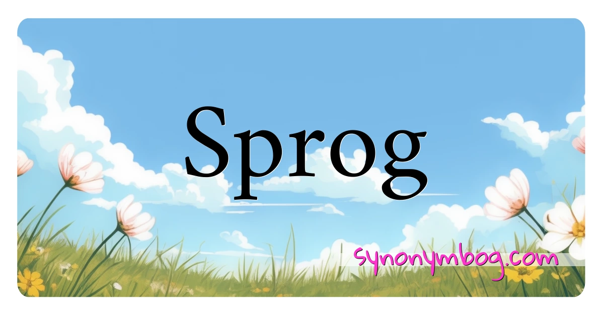 Sprog synonymer krydsord betyder forklaring og brug