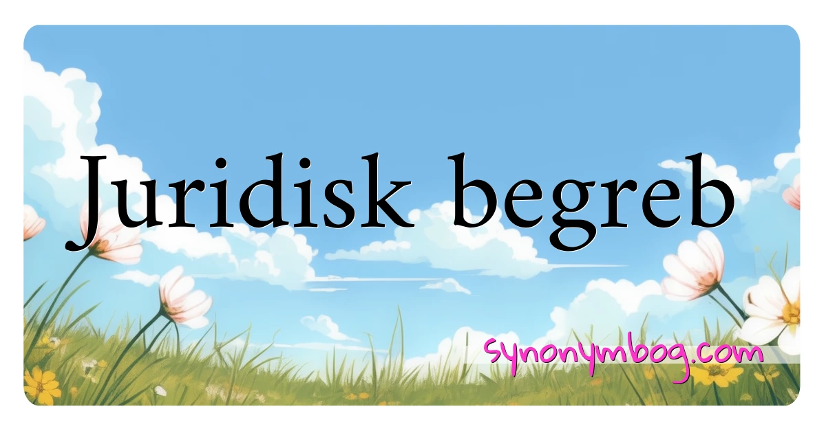 Juridisk begreb synonymer krydsord betyder forklaring og brug