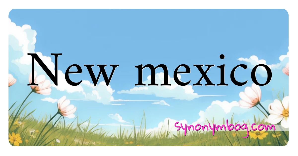 New mexico synonymer krydsord betyder forklaring og brug