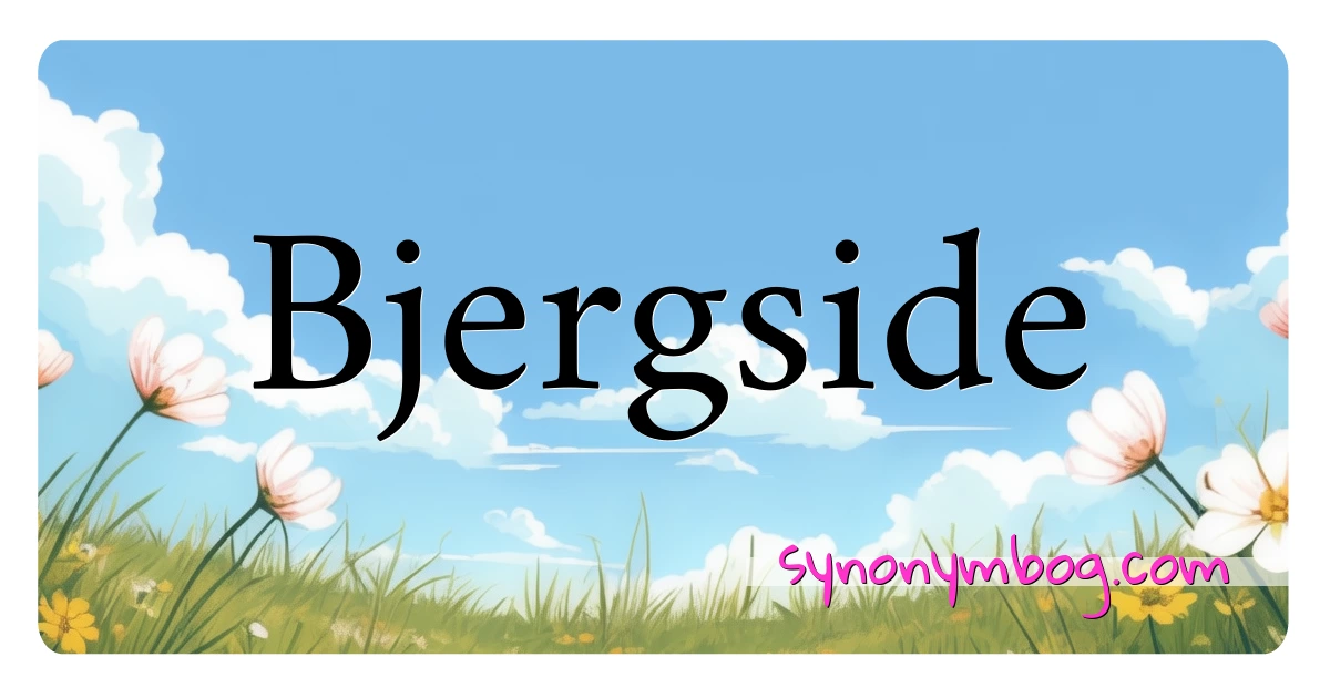 Bjergside synonymer krydsord betyder forklaring og brug