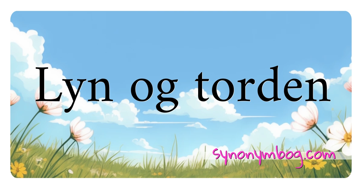 Lyn og torden synonymer krydsord betyder forklaring og brug