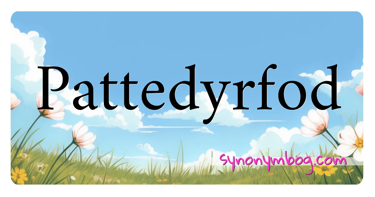 Pattedyrfod synonymer krydsord betyder forklaring og brug