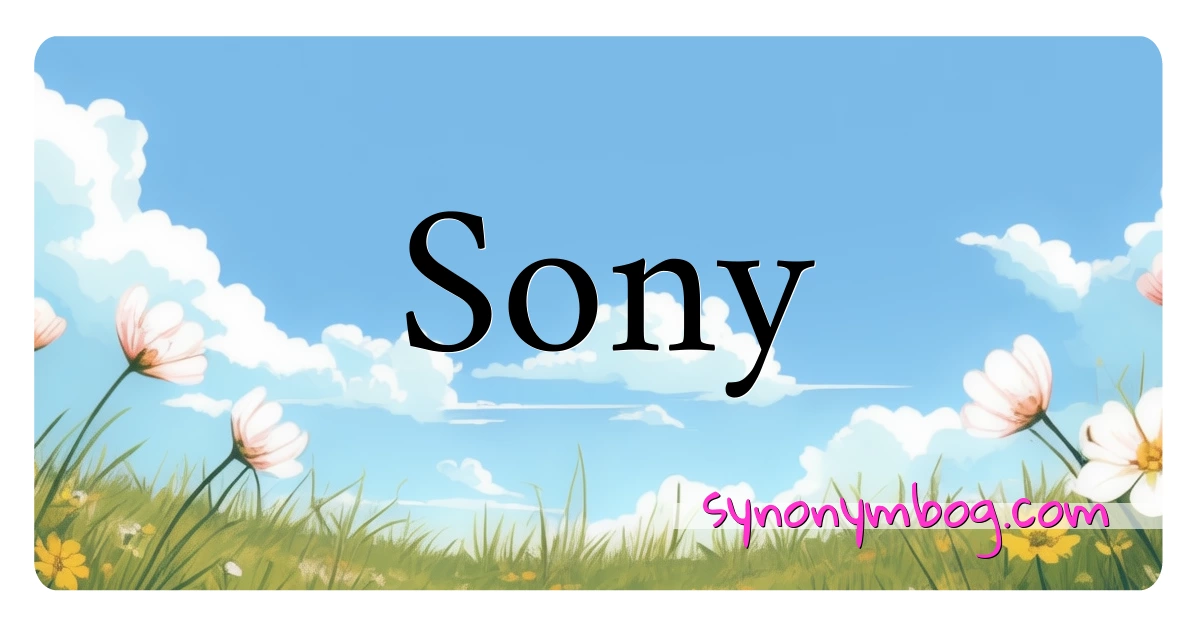 Sony synonymer krydsord betyder forklaring og brug