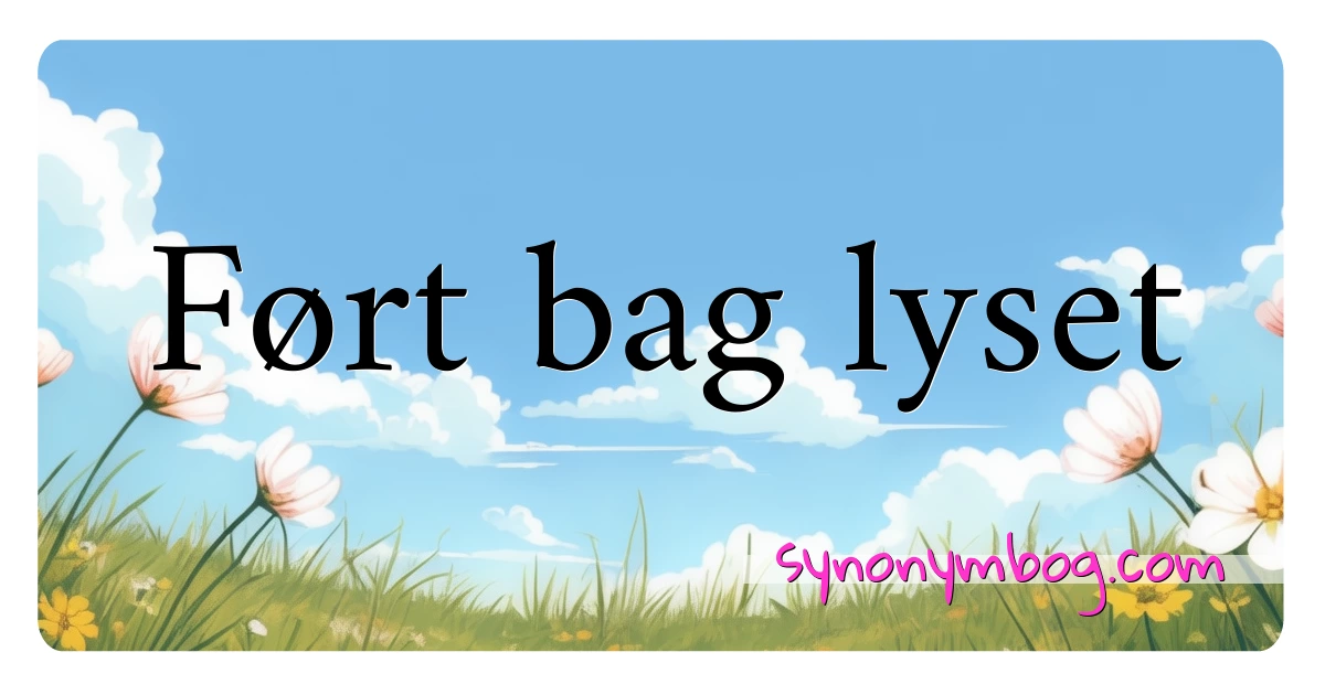 Ført bag lyset synonymer krydsord betyder forklaring og brug