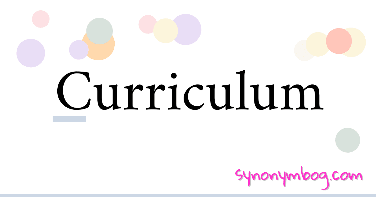 Synonym for Curriculum