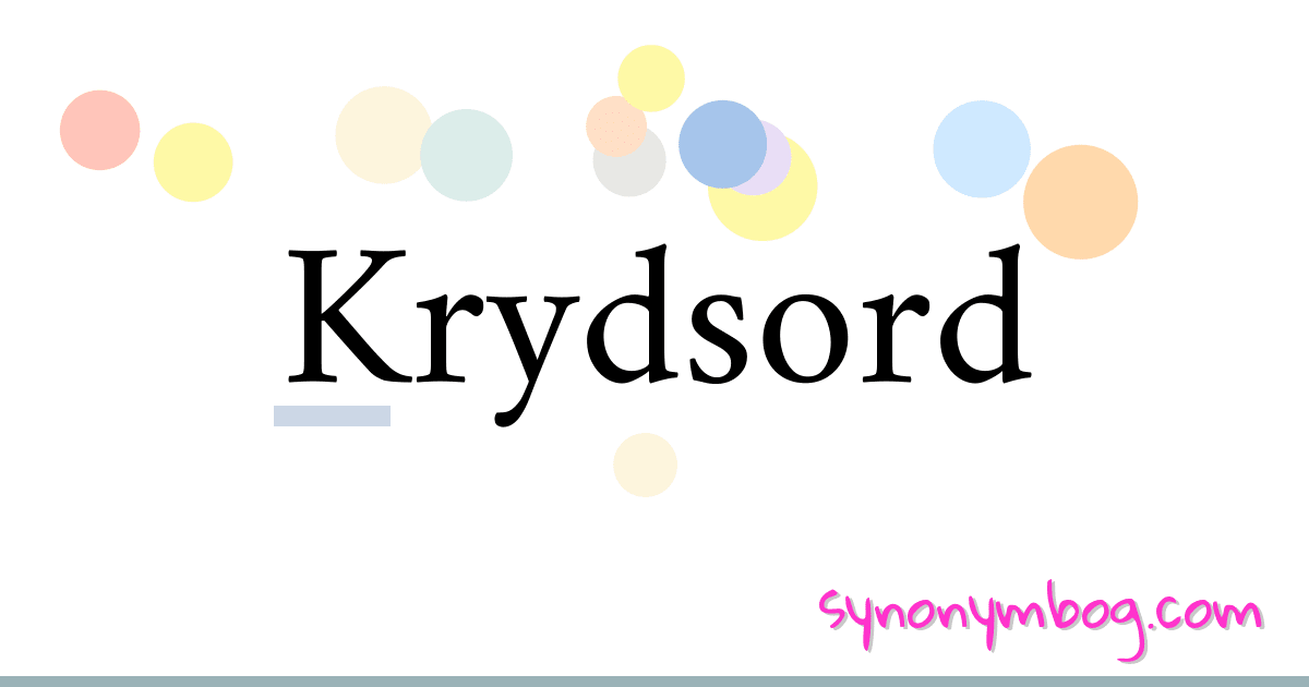 Synonym for Krydsord